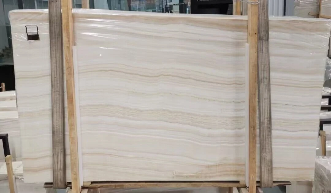 Ivory white onyx slab