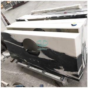 Panda Marble Badrum Fåfänga Toppar