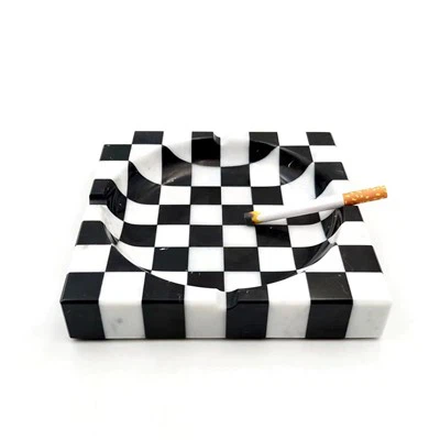 Mosaikmarmor cigarr askfat