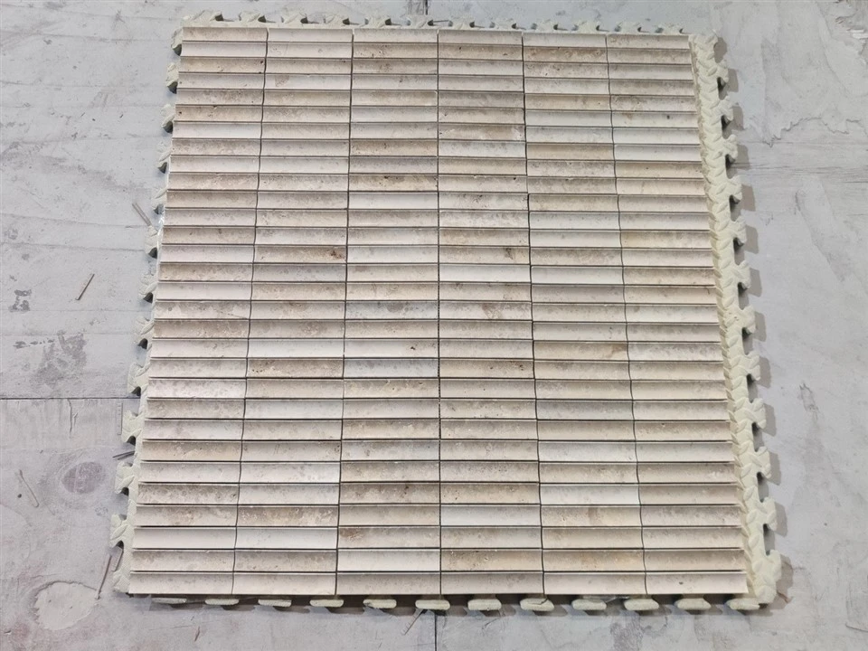 Jura Beige Limestone 3D rund mosaikmönster