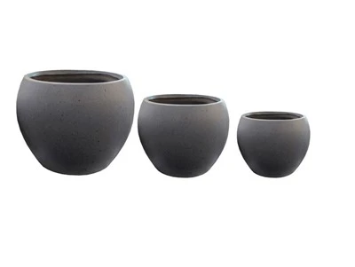 Utomhus vertikala revben Fiber Clay Pot